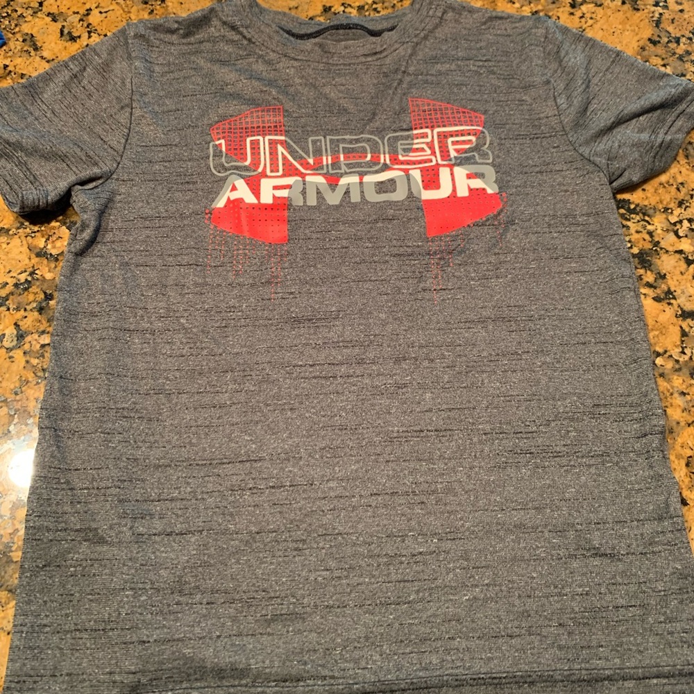 Boys short sleeve athletic shirt.